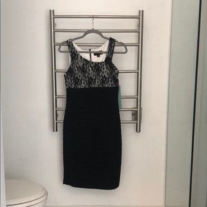 Semi formal dress, size 4, stretchy black fabric